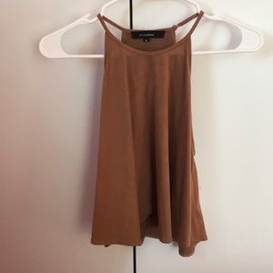 Tan suede cami